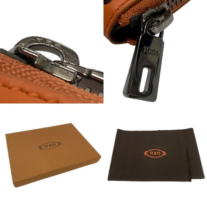 トッズ クラッチバッグ オレンジ系 TOD'S【AFE6】