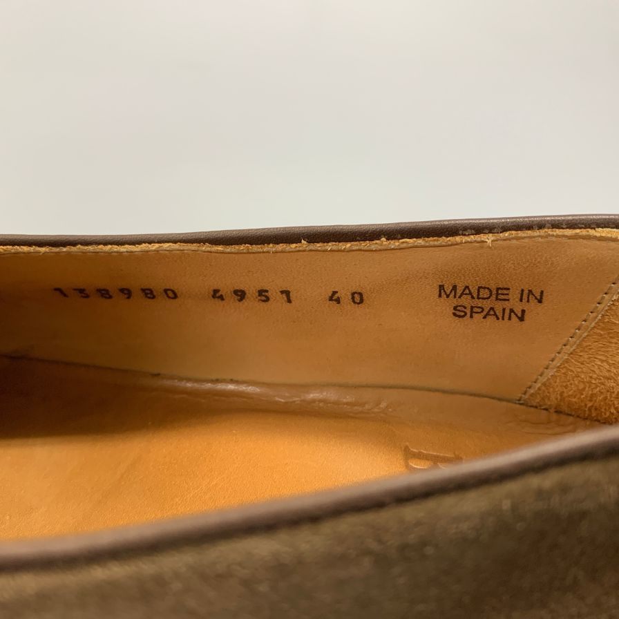 バーウィック タッセルローファー 4951 スエード ブラウン サイズ25.5 Berwick ローファー 約25.5cm【LA】【中古】