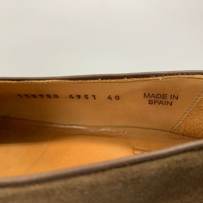 バーウィック タッセルローファー 4951 スエード ブラウン サイズ25.5 Berwick ローファー 約25.5cm【LA】【中古】