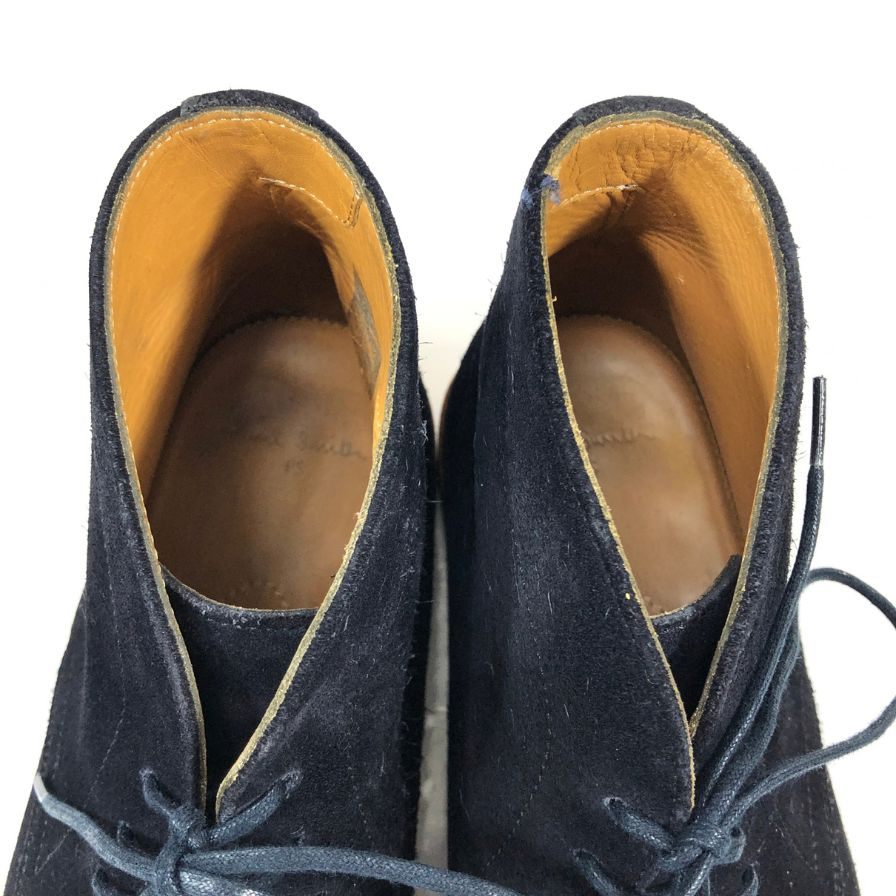 ポールスミス チャッカブーツ スエード プレーントゥ ダークネイビー メンズ UK6 Paul smith 約24.5cm【AFD9-2】