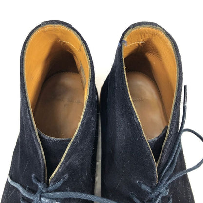 ポールスミス チャッカブーツ スエード プレーントゥ ダークネイビー メンズ UK6 Paul smith 約24.5cm【AFD9-2】
