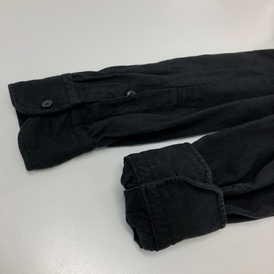 美品◆ミナミシャツ オーダー シャツ オープンカラー メンズ サイズ不明 ブラック MINAMI SHIRTS BESPOKE 【AFB6】