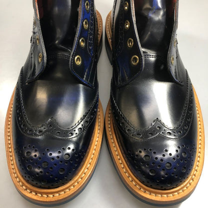 トリッカーズ ストウ カントリーブーツ ウイングチップ 947979 W5634 ネイビー UK7ハーフ-5 Tricker’ｓ ブーツ 約26.0cm【LA】【中古】