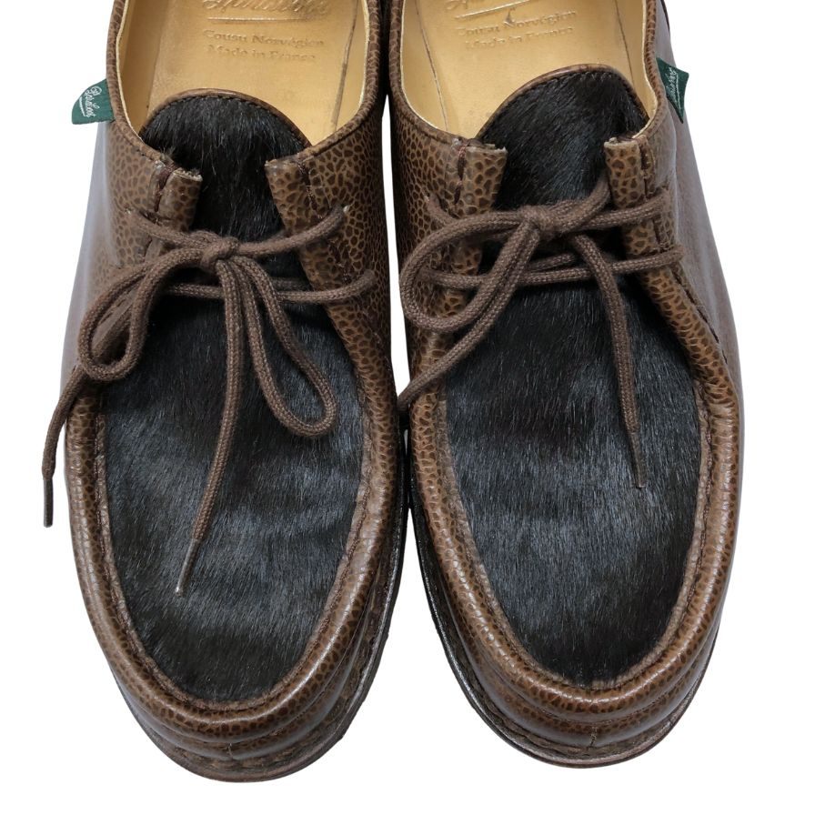 パラブーツ チロリアンシューズ ミカエル ポニー グレインレザー メンズ サイズ42 ブラウン系 PARABOOT MICHAEL ビジネスシューズ 約27.0cm【LA】【中古】