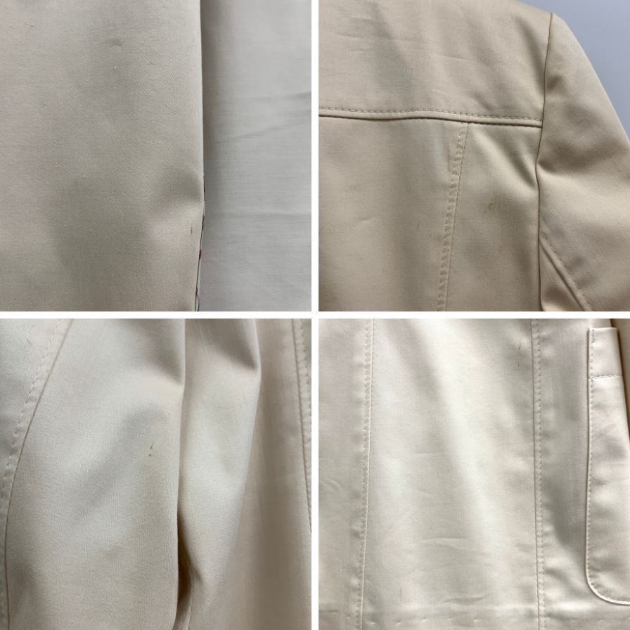 中古◆バーバリーロンドン テーラード ジャケット レディース アイボリー系 サイズ42 BURBERRY LONDON 【AFB35】