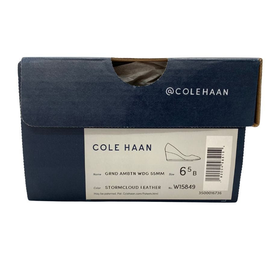 コールハーン パンプス グランド アンビション ウェッジ 55MM W15849  レザー グレー レディース サイズ6.5B COLE HAAN GRND AMBTN WEG 55MM 約23.5cm【AFD13】