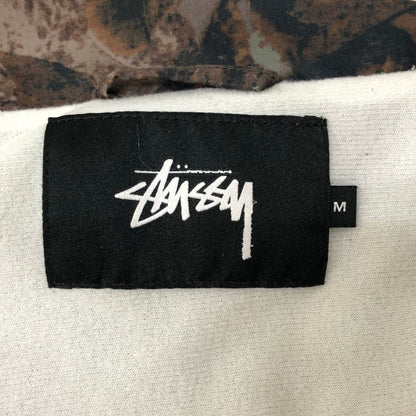 美品◆ステューシー リアルツリー柄 コーチジャケット ブラウン サイズM メンズ Stüssy Realtree 【AFB42】