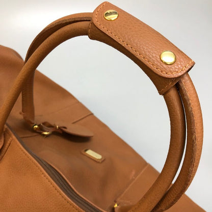 サルヴァトーレ フェラガモ ボストンバッグ レザー ゴールド金具 ブラウン Salvatore Ferragamo【AFE8】