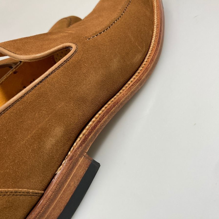 スコッチグレイン スリッポン 0127 スクエアトゥ スエード メンズ ブラウン サイズ25 SCOTCH GREAIN 約25.0cm【AFC53】