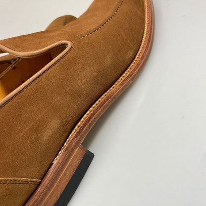スコッチグレイン スリッポン 0127 スクエアトゥ スエード メンズ ブラウン サイズ25 SCOTCH GREAIN 約25.0cm【AFC53】