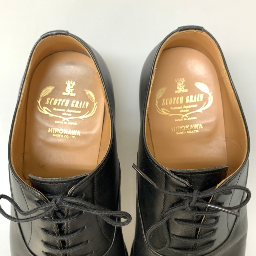 スコッチグレイン ストレートチップ レザー T0326 百貨店限定モデル メンズ ブラック サイズ25 SCOTCH GRAIN 約25.0cm【AFD12】