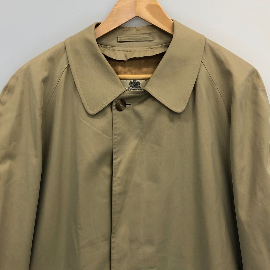 中古◆アクアスキュータム バルカラーコート 70年 ヴィンテージ イングランド製 ライナー付き ベージュ メンズ サイズ表記なし Aquascutum 【AFA2】