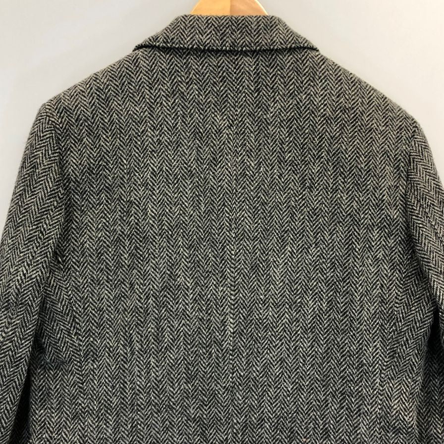 新品同様◆コレクティブ ハリスツイード テーラードジャケット ツイード ウール ヘリンボーン グレー メンズ サイズ2 Collective Harris Tweed 【AFA14】