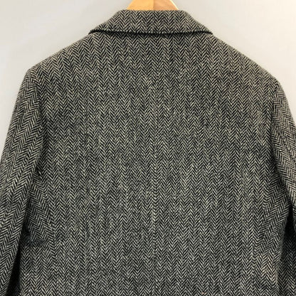 新品同様◆コレクティブ ハリスツイード テーラードジャケット ツイード ウール ヘリンボーン グレー メンズ サイズ2 Collective Harris Tweed 【AFA14】