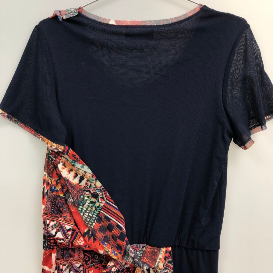 美品◆ヴィヴィアンタム 半袖ワンピース 総柄 レディース サイズ1 VIVIENNE TAM 【AFB6】