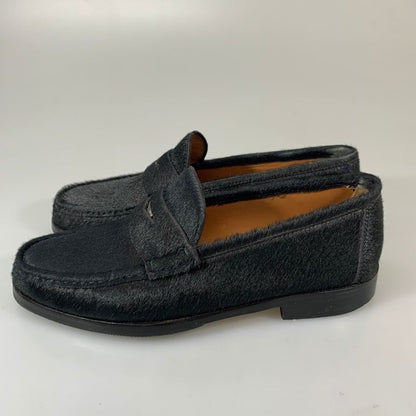 イルモカシーノ コインローファー ハラコ メンズ ブラック サイズ39 IL Mocassino 約25.0cm【YB2】