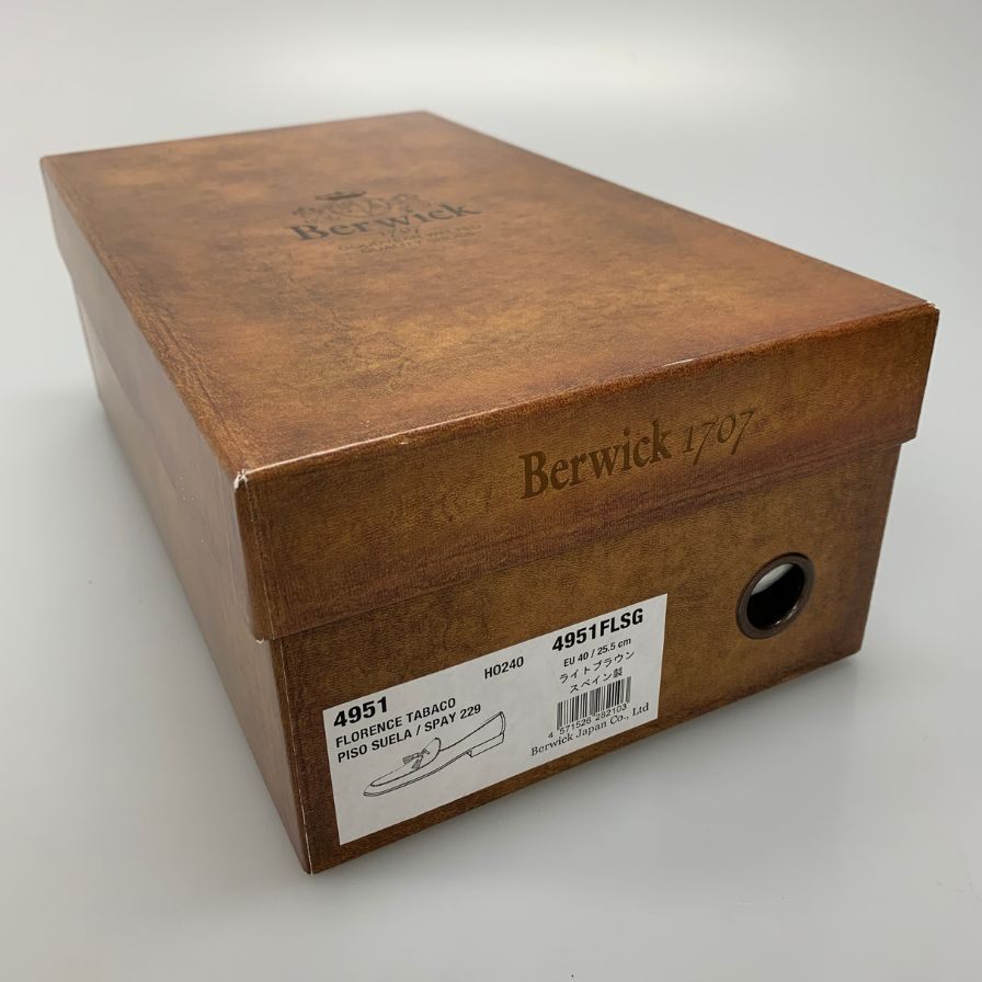バーウィック タッセルローファー 4951 スエード ブラウン サイズ25.5 Berwick ローファー 約25.5cm【LA】【中古】