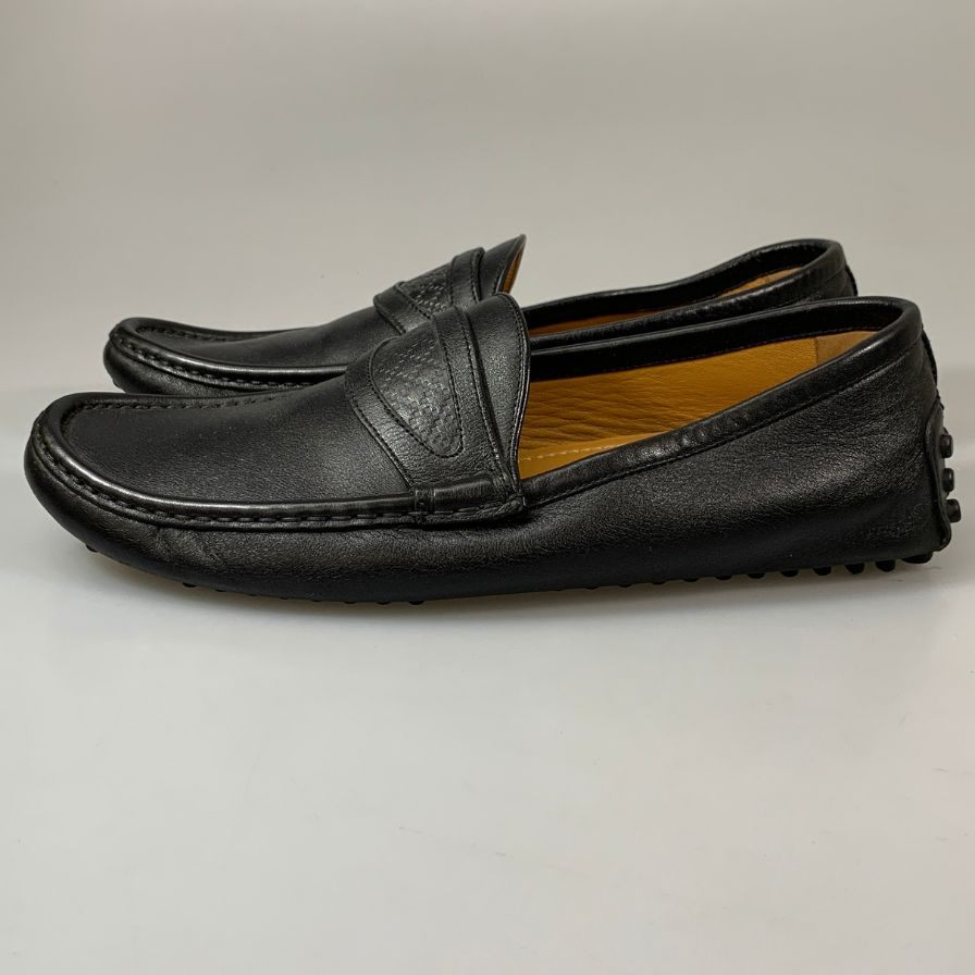 グッチ ドライビングシューズ ローファー 295787 レザー メンズ ブラック サイズ8 GUCCI 約25.0cm【AFC41】