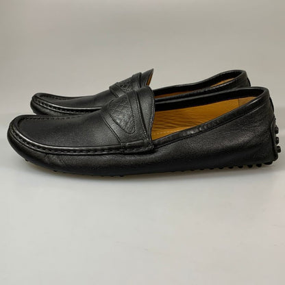 グッチ ドライビングシューズ ローファー 295787 レザー メンズ ブラック サイズ8 GUCCI 約25.0cm【AFC41】