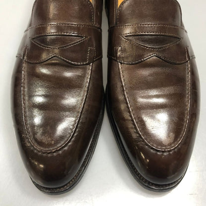 ジョンロブ ローファー フルストラップ フェンコート 4098ラスト レザー メンズ ブラウン サイズ6.5E JOHN LOBB FENCOTE ローファー 約25.5cm【LA】【中古】