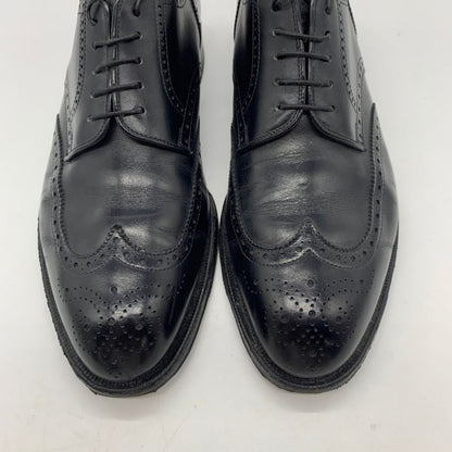 ジョンストン＆マーフィー レザーシューズ ウィングチップ ブラック メンズ サイズ8 Johnston&Murphy 約26.0cm【YB6】