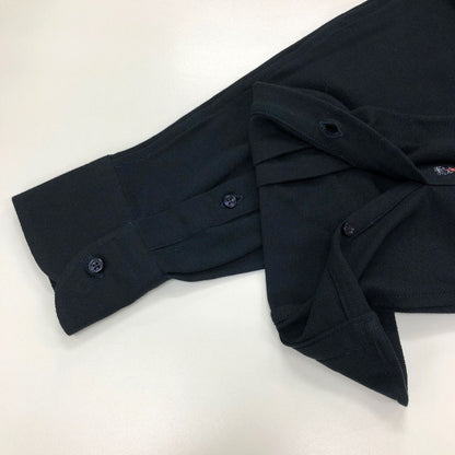 新品同様◆ギ ローバー 長袖 カッタウェイカラー シャツ 鹿の子 PL190 XL ブラック GUY ROVERj 【AFB1】