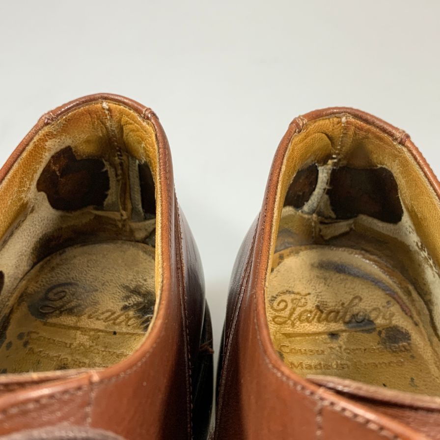 パラブーツ シャンボード Uチップ カーフ ブラウン UK6.5F メンズ Paraboot 約25.0cm【PTM】