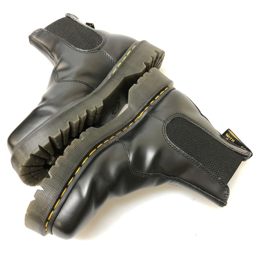 ドクターマーチン サイドゴアブーツ レザー スクエア 2976 BEX SQUARED ブラック UK6 Dr.Martens 約25.0cm【AFD2】