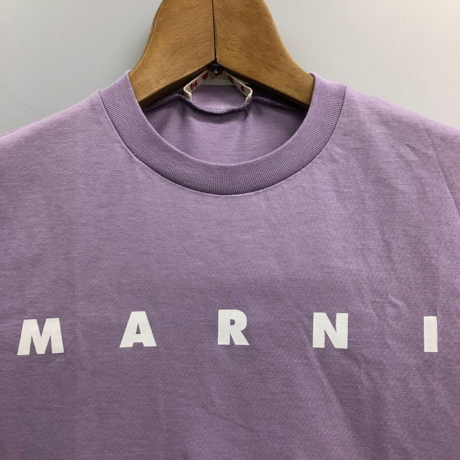 美品◆マルニ フォント ロゴ Tシャツ キッズ パープル サイズ12 MARNI 【AFB19】