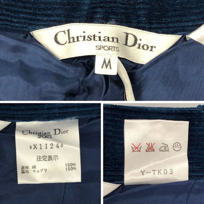 クリスチャン ディオール スポーツ パンツ コーデュロイ ブルー系 Mサイズ レディース CHRISTIAN DIOR SPORTS 【AFB48】