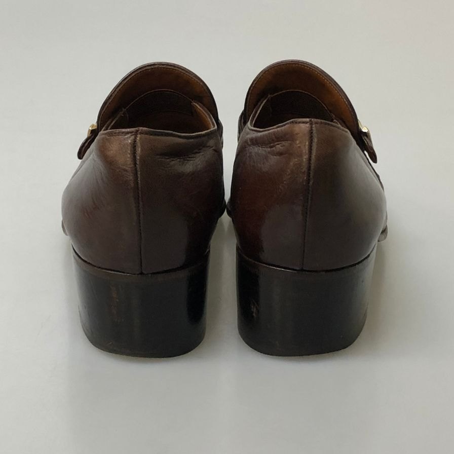 バリー モンクストラップ ビットローファー ブラウン サイズ5ハーフ メンズ BALLY 約24.0cm【AFC36】