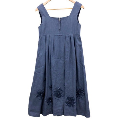 極美品◆フォクシー ノースリーブワンピース ブルー系 銀座20周年 38270 レディース サイズ38 FOXEY 【AFB25】