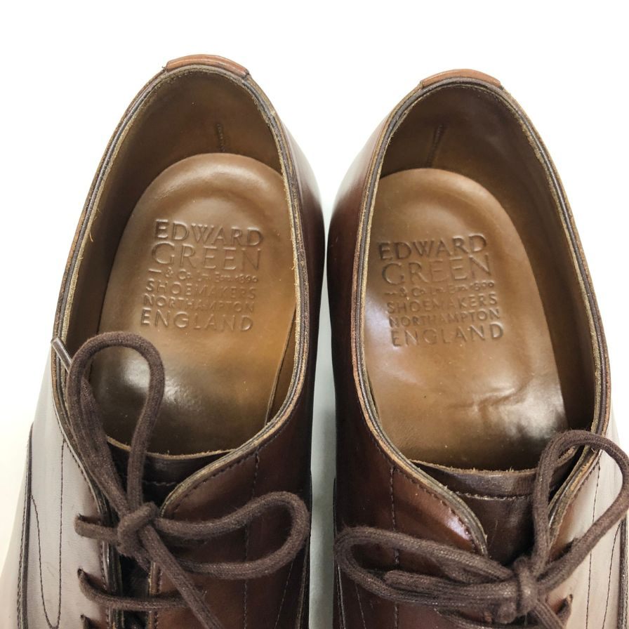 エドワードグリーン レザーシューズ ストレートチップ チェルシー 82ラスト ダークオークアンティーク UK7.5E EDWARD GREEN CHELSEA ビジネスシューズ 約26.0cm【LA】【中古】