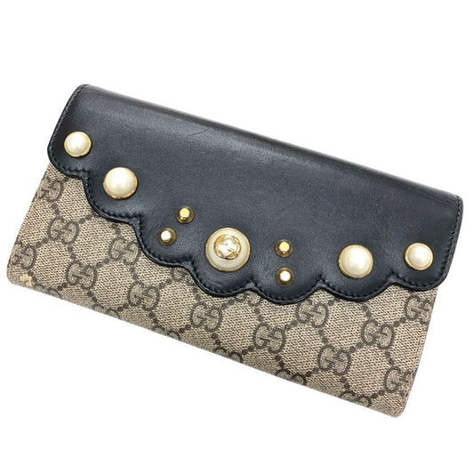 グッチ 長財布 GGスプリーム ブラック ブラック 431474 GUCCI【AFI13】