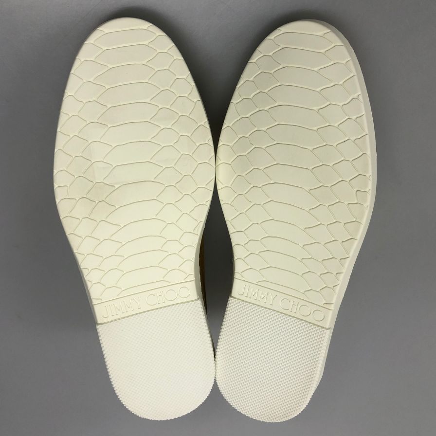 ジミーチュウ スリッポン スニーカー イエロー エンボス サイズ40 メンズ JIMMY CHOO 約25.0cm【AFD12】
