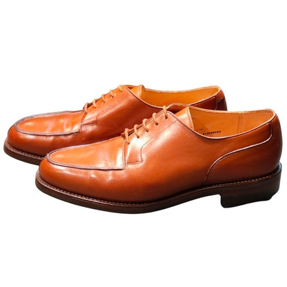 極美品◆クロケット&ジョーンズ レザーシューズ Uチップ モールトン ブラウン メンズ サイズ9E CROCKETT&JONES Moreton ビジネスシューズ 約27.0cm【LA】【中古】