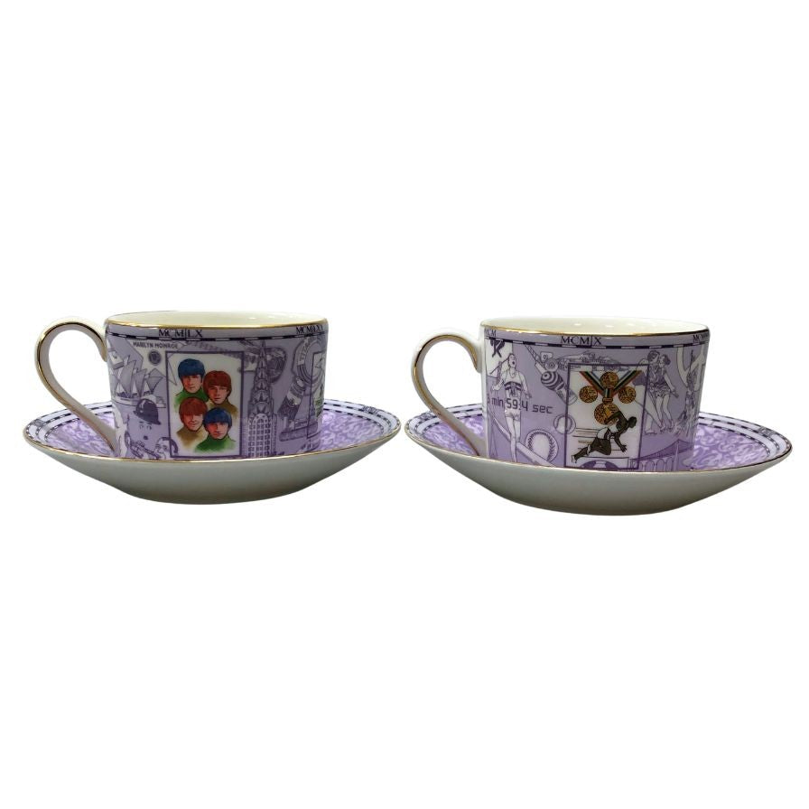 ウェッジウッド ペア カップ&ソーサー ミレニアムコレクション 19世紀 1999年 WEDGWOOD【AFI22】【中古】