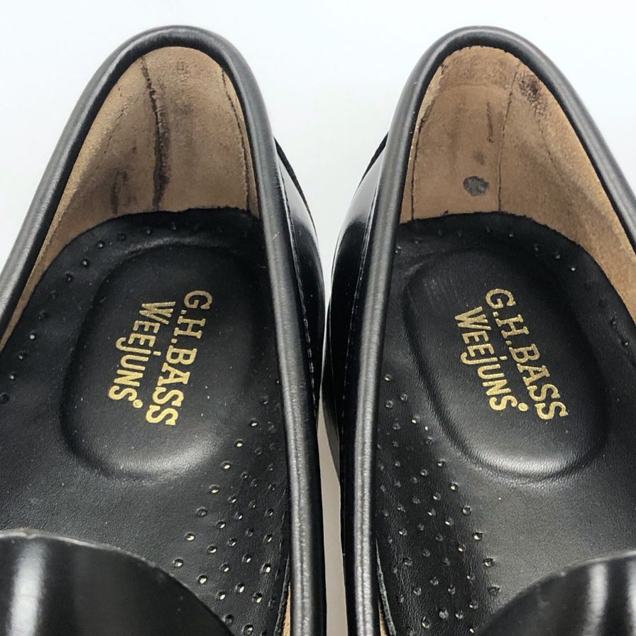 ジーエイチバス ローファー ウィージャンズ ラーソン サイズ9.5 メンズ ブラック G.H.Bass&Co. WEEJUNS LARSON ローファー 約28.0cm【LA】【中古】