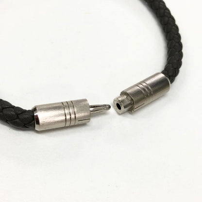 エルメス ブレスレット トーテム レザー×メタル ブラウン系 メンズ HERMES
