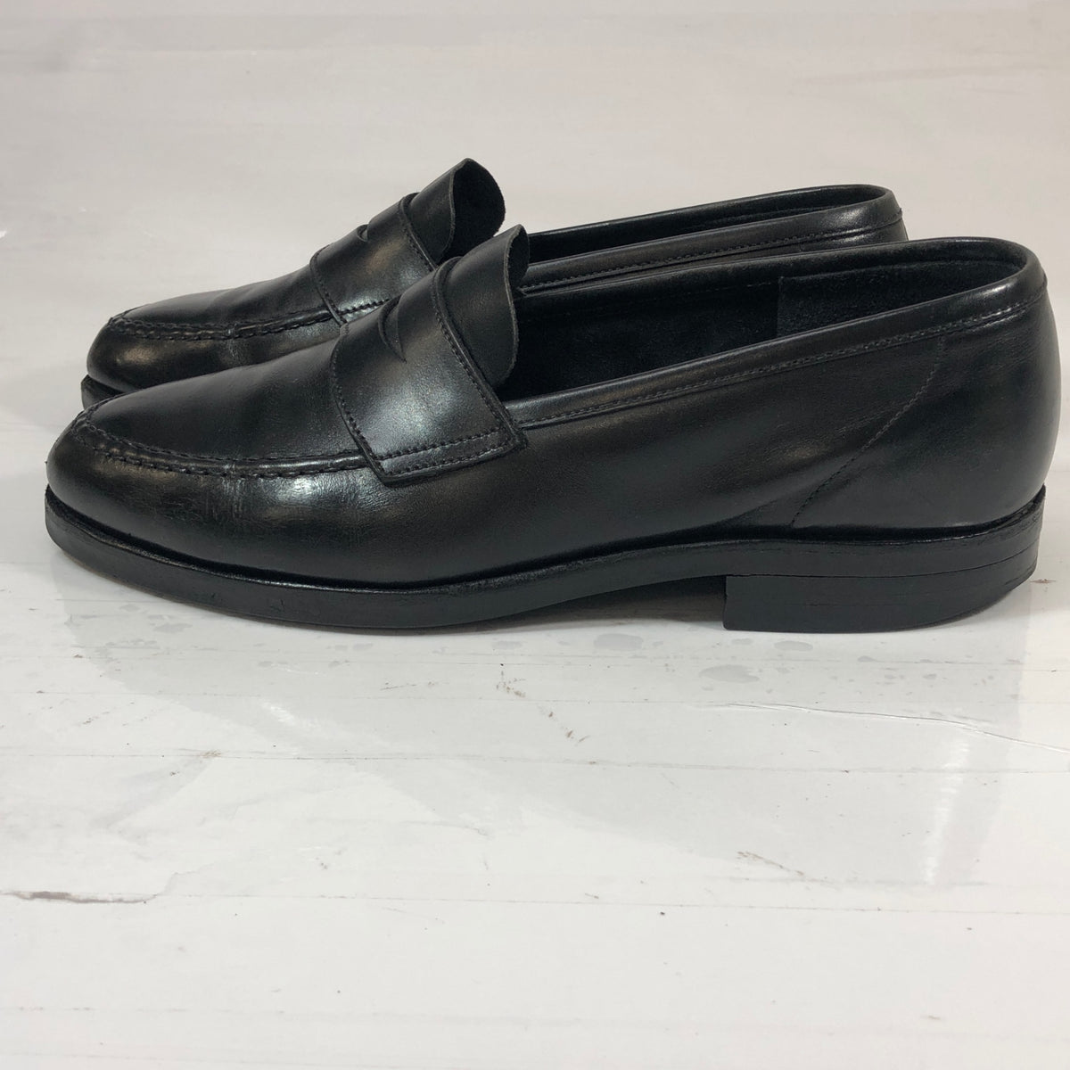 クロケット＆ジョーンズ モデル名不明 コインローファー ブラック サイズ不明 Crockett & Jones 約不明cm【AFC47】