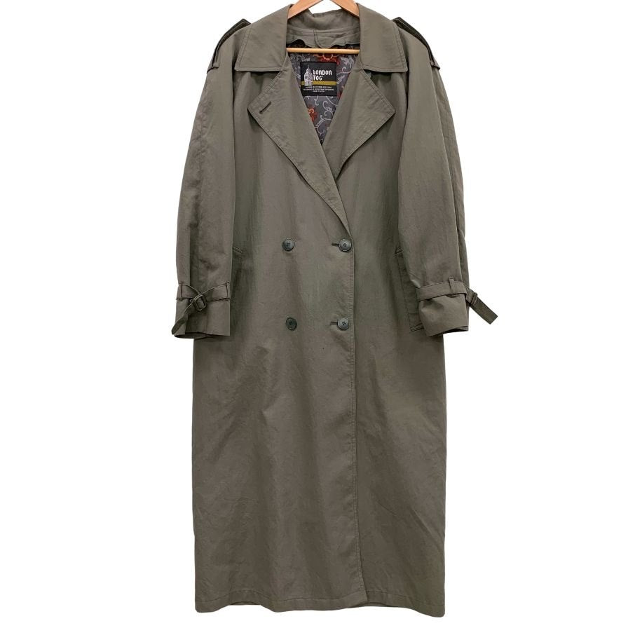 中古◆ロンドンフォグ バルカラーコート 70S ライナー付き USA製 カーキ メンズ サイズ8 LONDON FOG 【AFA19】