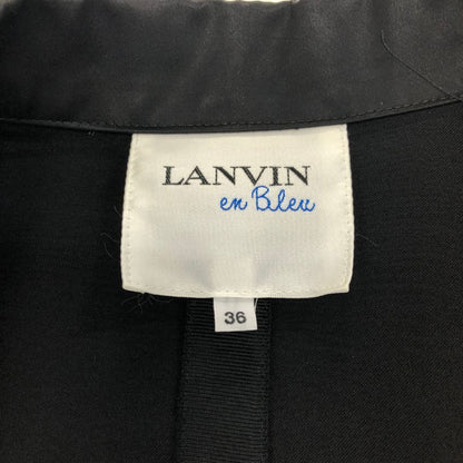 極美品◆ランバン オン ブルー レディース テーラード 1Bジャケット フォーマル サイズ36 ブラック LANVIN en Bleu 【AFA8】