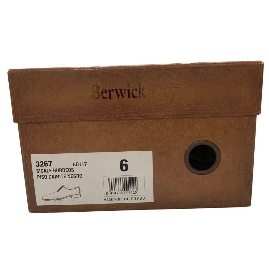 極美品◆バーウィック レザーシューズ 3267 ホールカット メンズ サイズ6 ボルドー Berwick1707【AFD3】