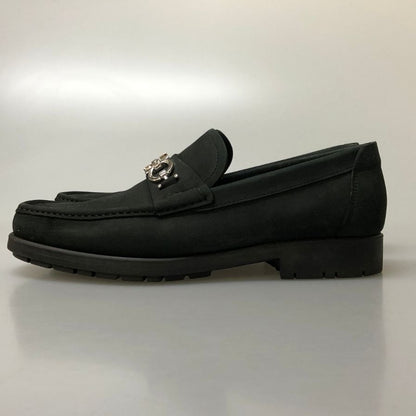 フェラガモ ビットローファー 96849 ヌバック メンズ ブラック サイズUK8.5EEE Salvatore Ferragamo 約27.0cm【AFD14】