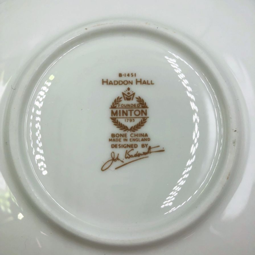 ミントン ハドンホール 洋食器 カップ ソーサ― 2客 セット アンティーク ティーカップ MINTON HADDON HALL【AFI20】【中古】