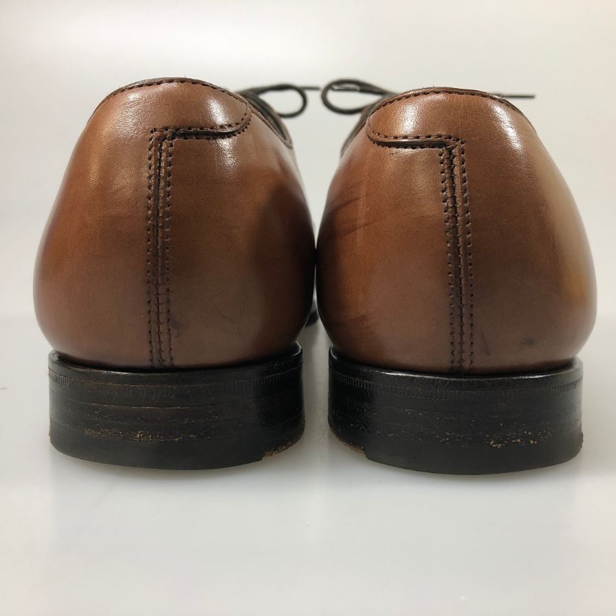 エドワードグリーン レザーシューズ パンチドキャップトゥ ハイス メンズ ブラウン サイズUK8D 808ラスト EDWARD GREEN HYTHE ビジネスシューズ 約26.5cm【LA】【中古】
