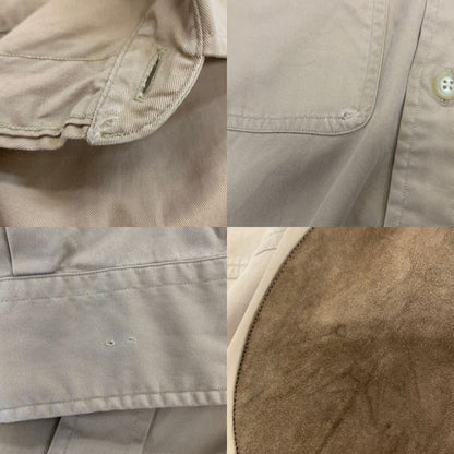 中古◆ポロ ラルフローレン ボタンダウンシャツ エルボーパッチ ベージュ系 メンズ サイズS Polo Ralph Lauren 【AFB28】