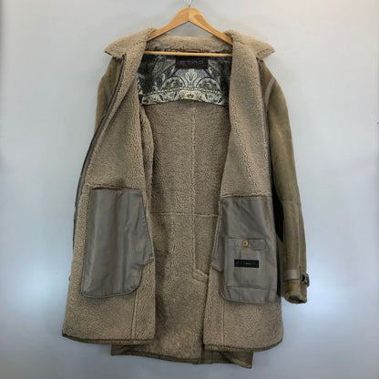 極美品◆エトロ ムートンコート シープスキン サイズXL ブラウン ETRO 【AFF22】