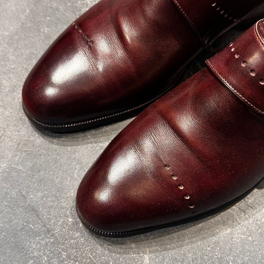 ベルルッティ レザーシューズ シングルモンク バーガンディ サイズUK7 メンズ BERLUTI ビジネスシューズ 約26.0cm【LA】【中古】