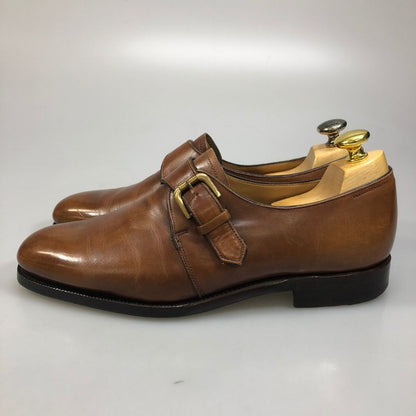 ポロ ラルフローレン レザーシューズ シングルモンク ブラウン メンズ サイズ8E POLO RALPH LAUREN 約26.0cm【AFC40】